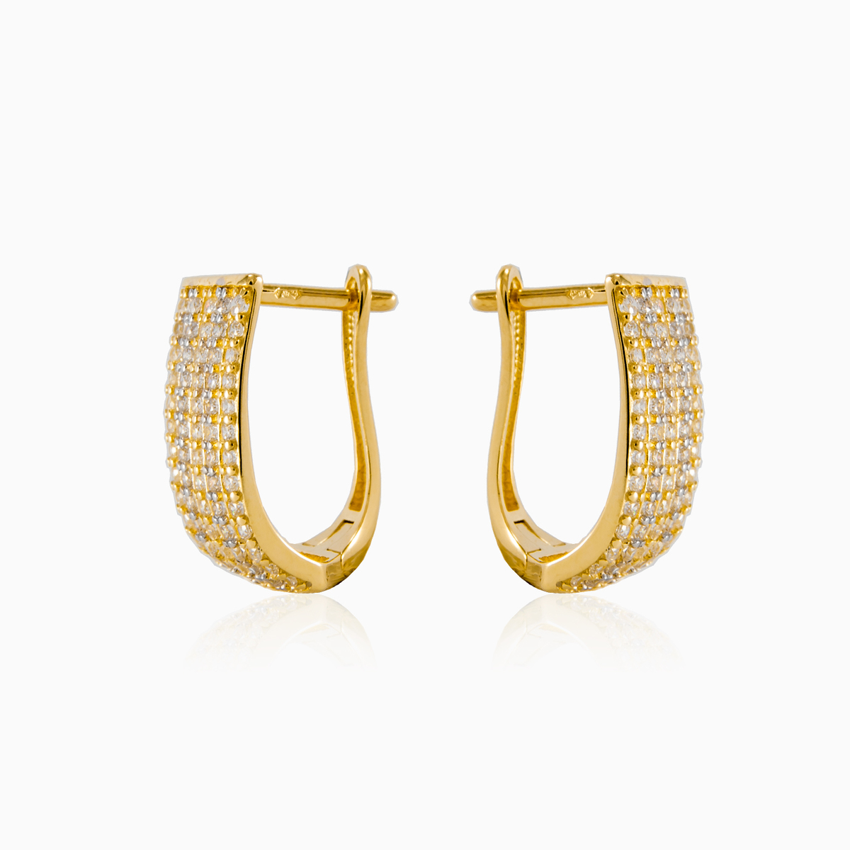 Boucles d'oreilles en cristal à cinq lignes femme Boucles d'oreilles Lustrous N.2