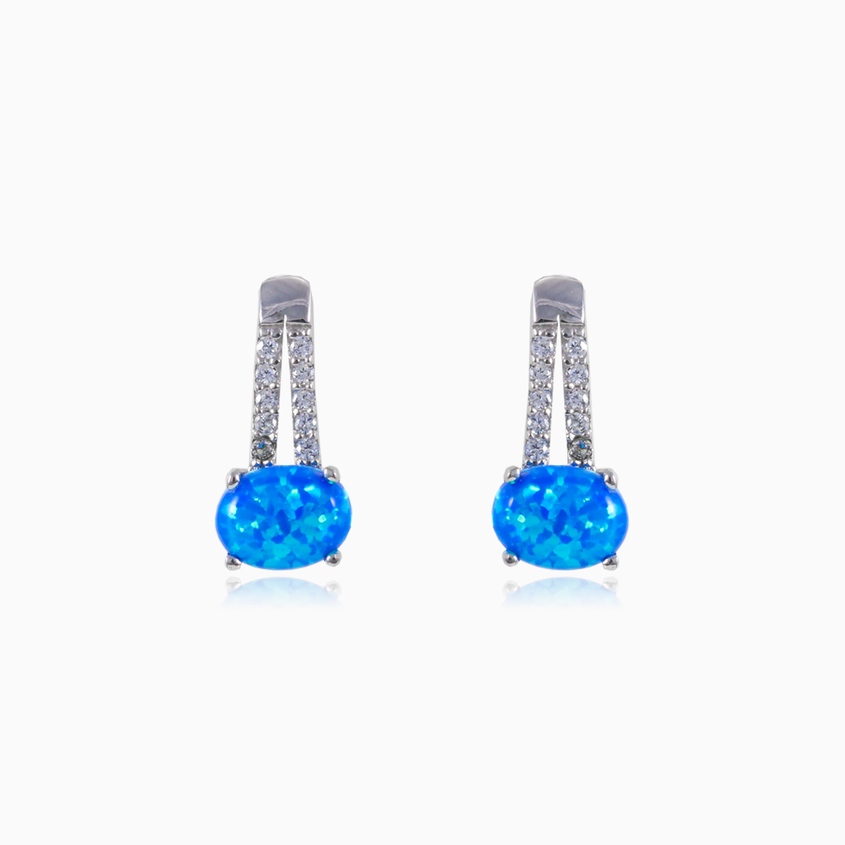 Symmetric blue opal earrings woman Earrings Colorino N.1