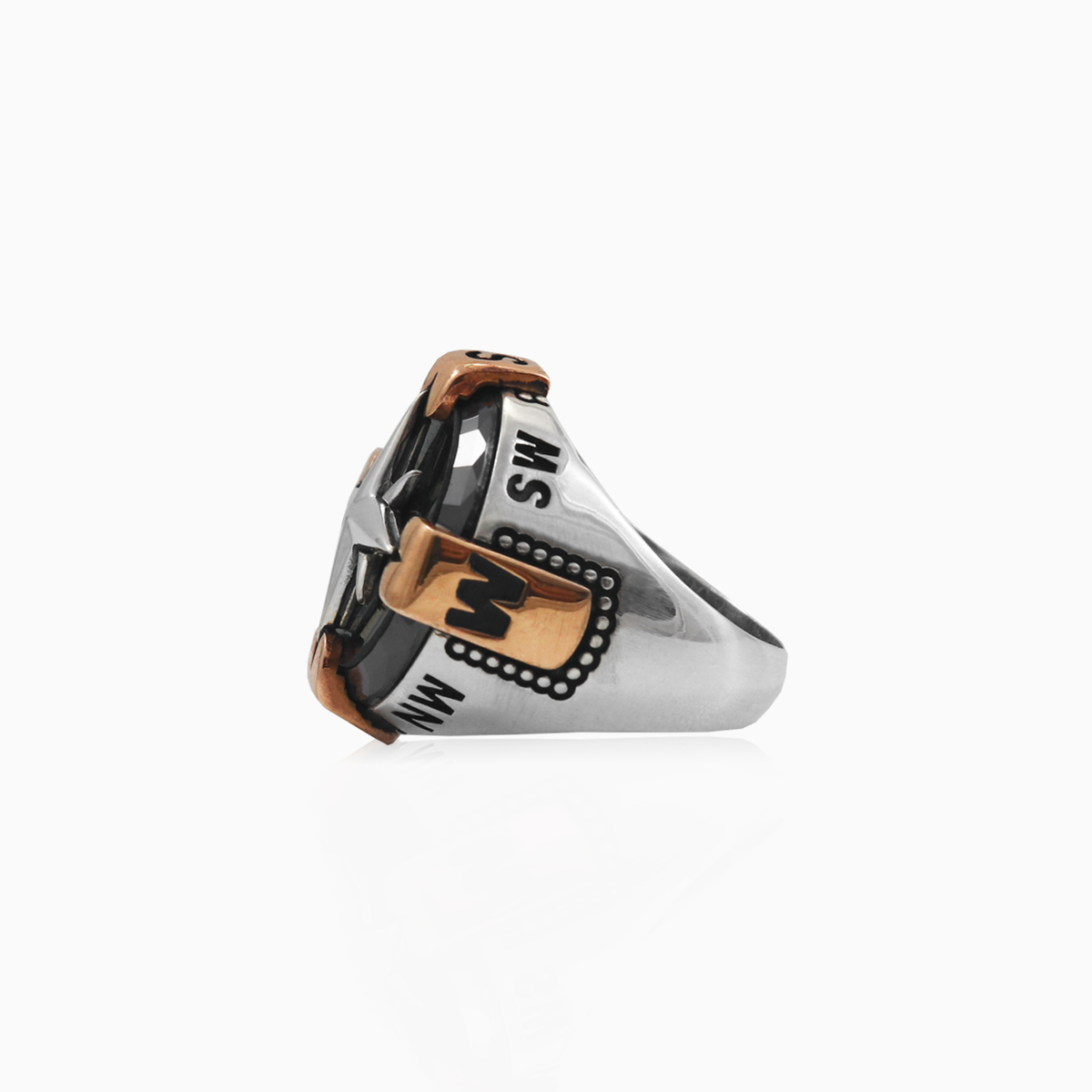 Кольцо с ониксом Роза ветров Мужские Кольца Simbólico N.2