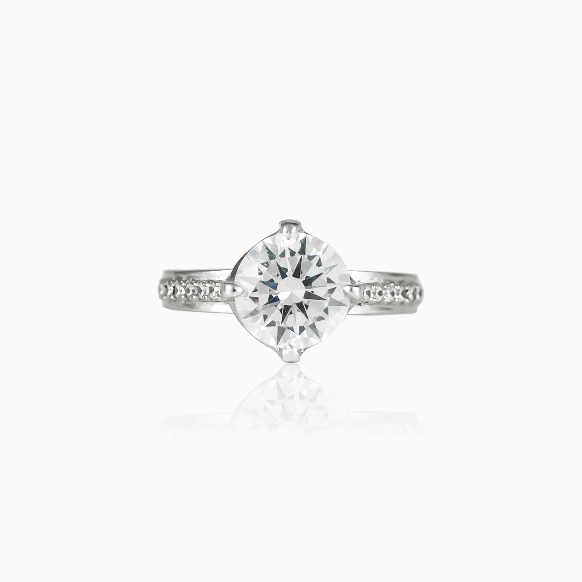 Round accent ring woman Engagement rings Shine bright N.1