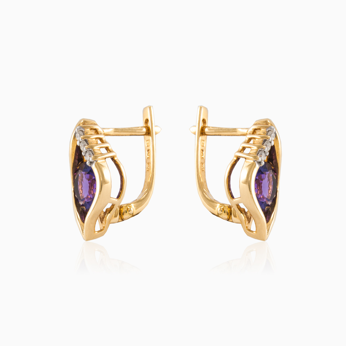 Pendientes de ojo amatista mujer Pendientes Brillantino N.2