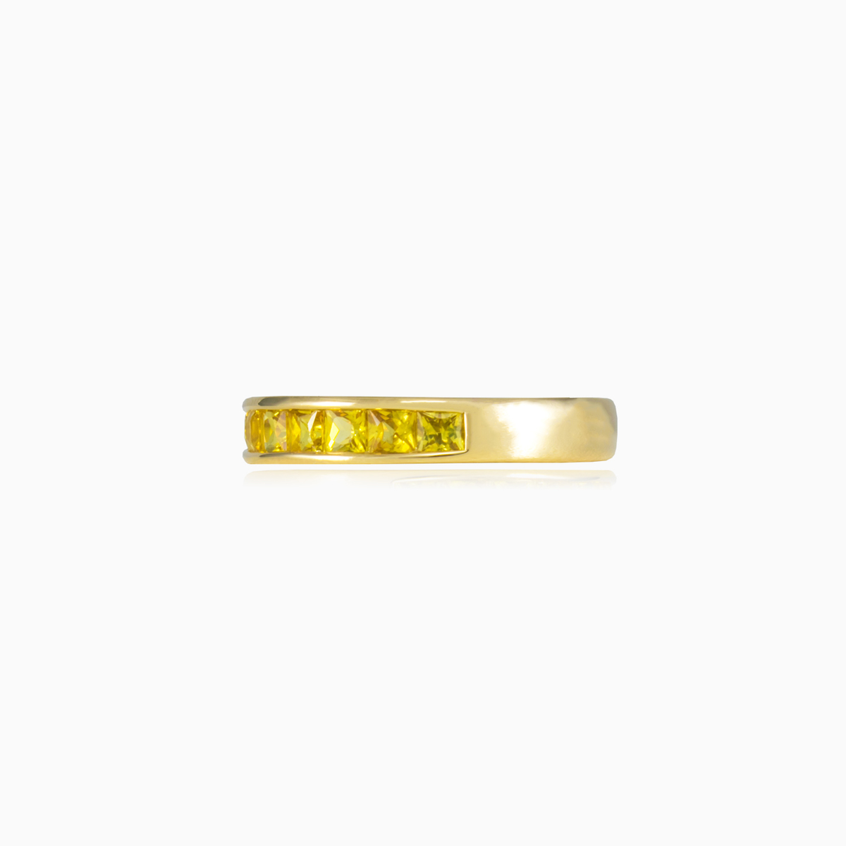 Yellow sapphire band unisex Wedding rings Tinge N.2