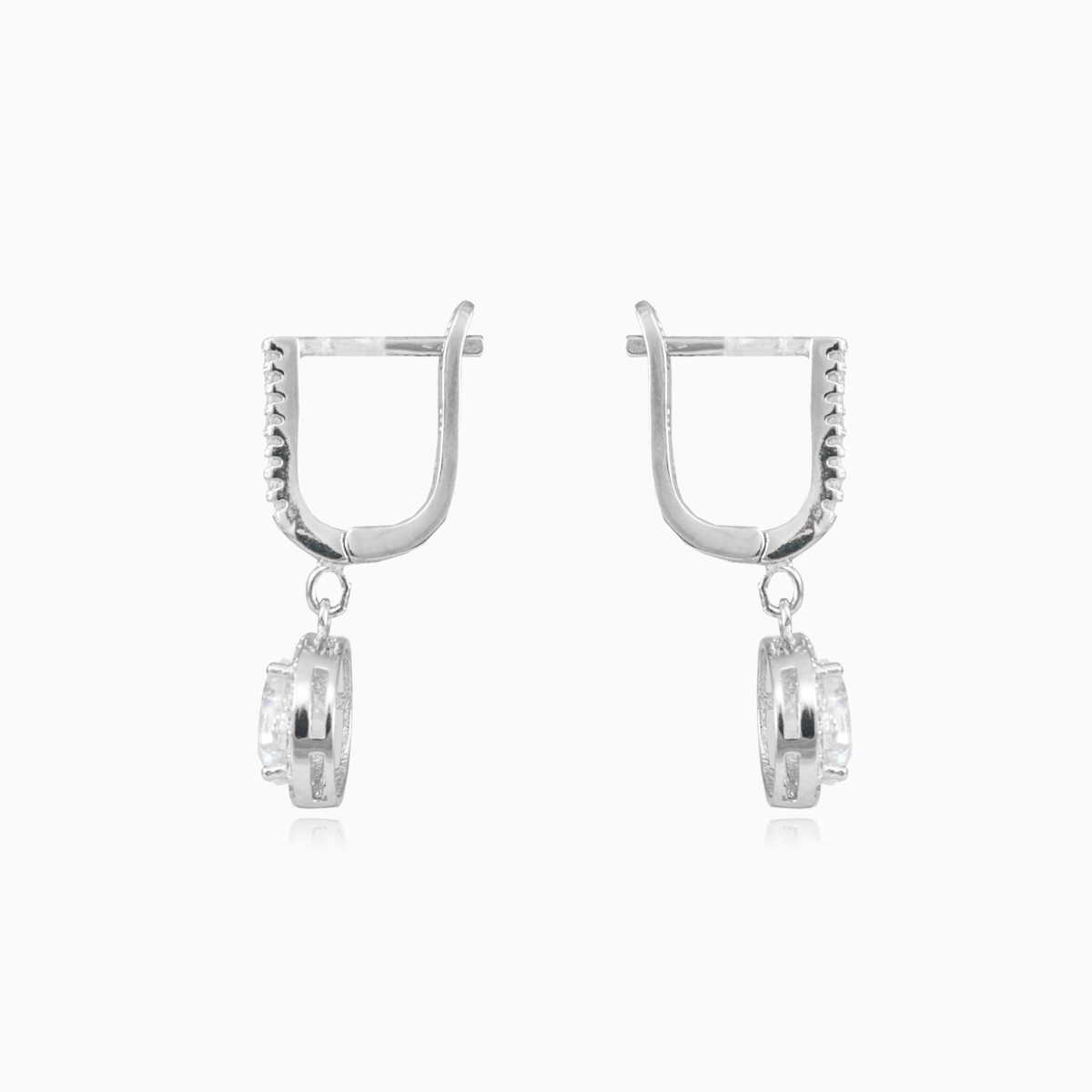 Ovale Ohrringe mit baumelndem Heiligenschein Frauen Ohrringe Halo N.2