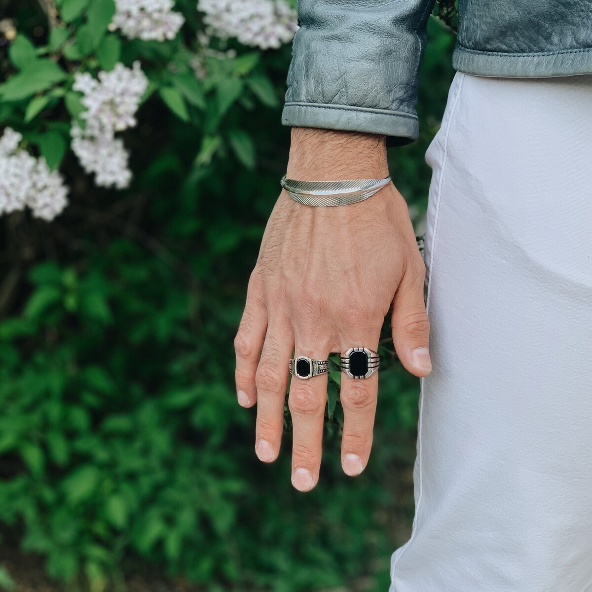 Кольцо hellas с ониксом  unisex Кольца Hellas N.3