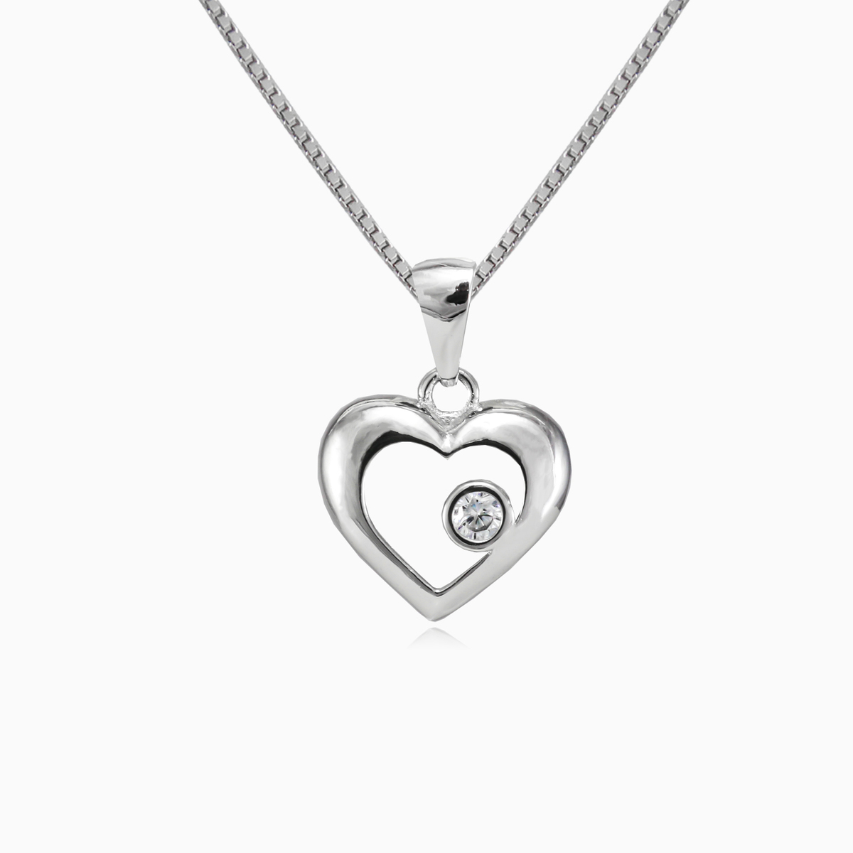 Heart and one crystal pendant Женские Подвески Lovely N.1