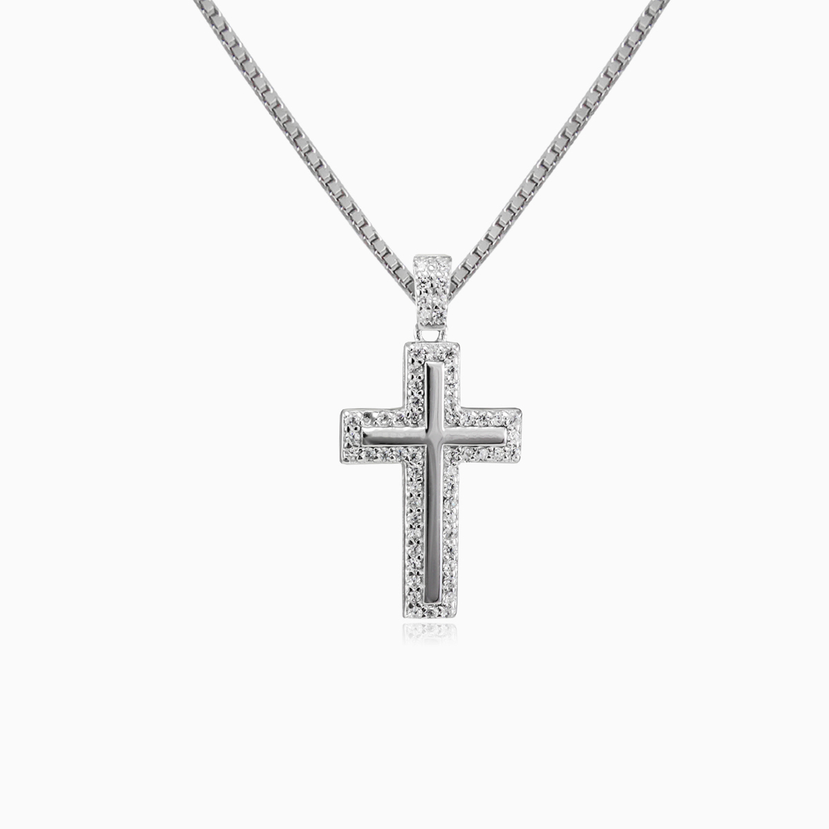 Croix cristal d'argent unisex Pendentifs Santa Croce N.1