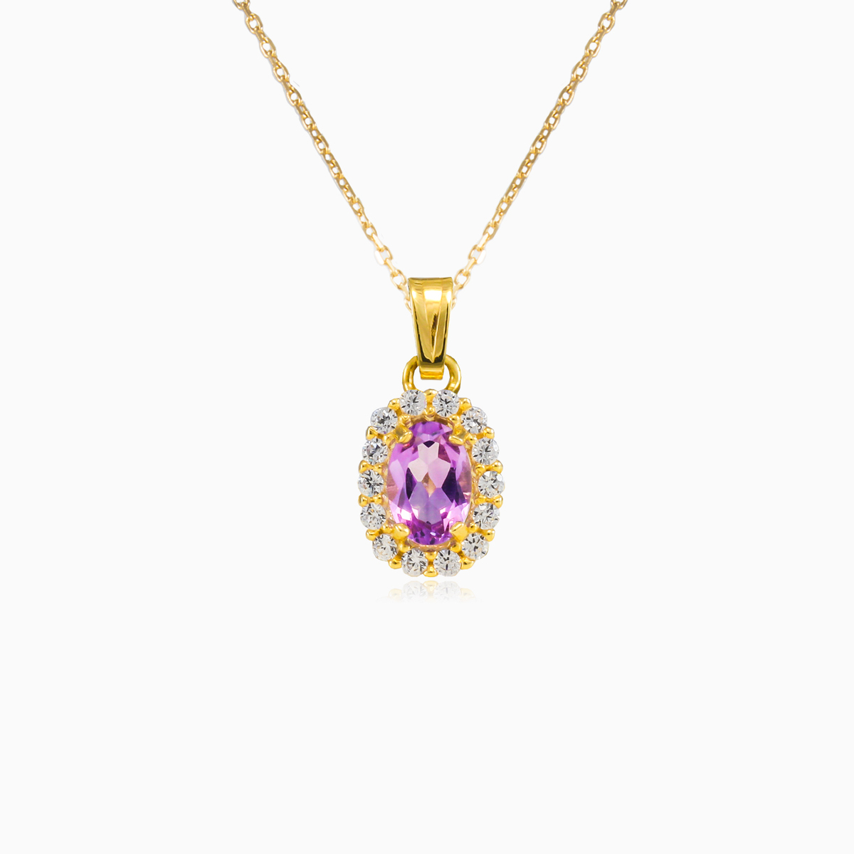 Ovaler Anhänger aus Amethystgold Frauen Anhänger Royal N.1