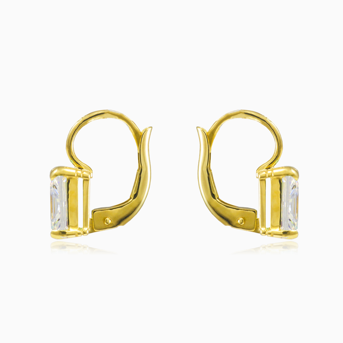 Boucles d'oreilles en or cristal rayonnant femme Boucles d'oreilles Lustrous N.2