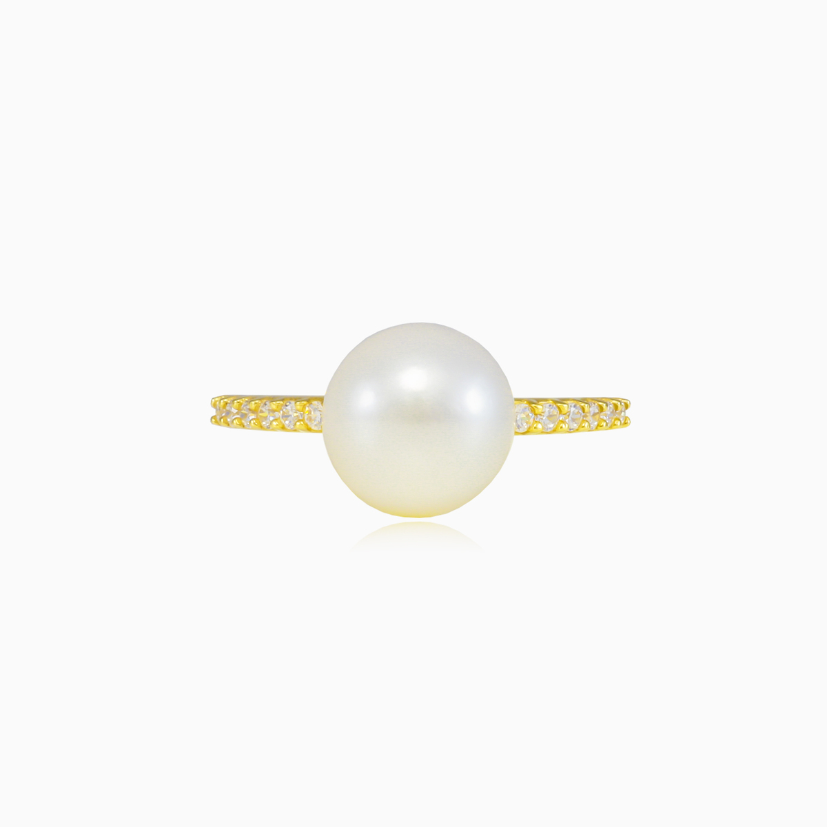 Elegantní prsten s perlou a krystaly dámské Prsteny Lustrous N.1