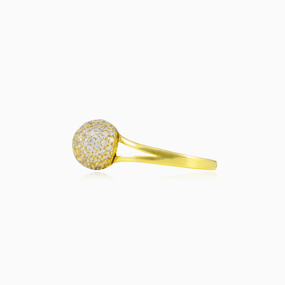 Bague en or balle de cristal femme Bagues Lustrous N.2