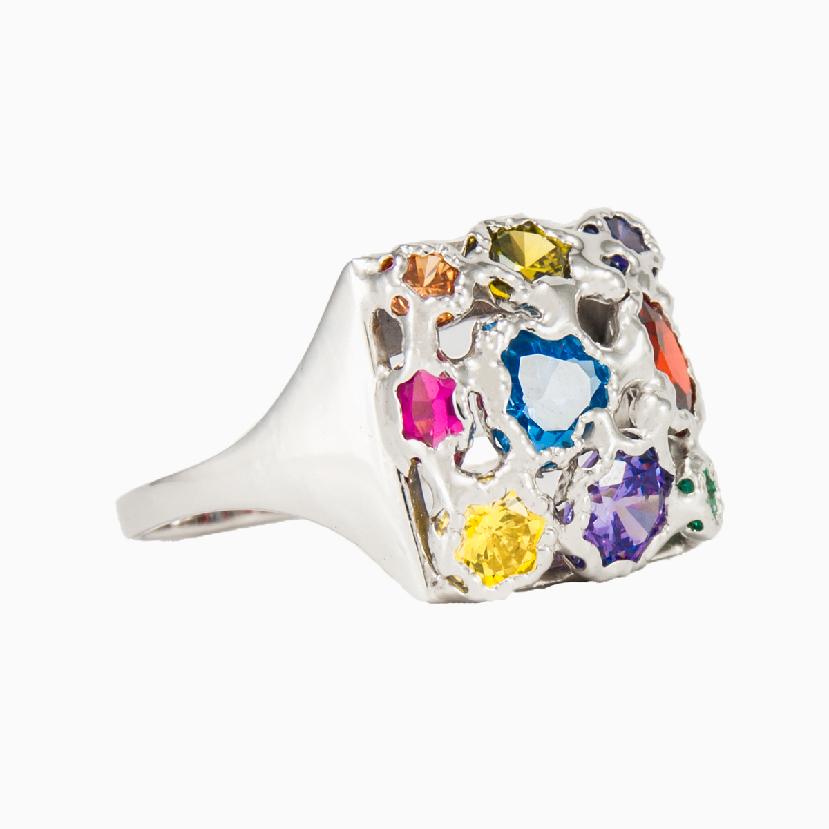 Квадратное кольцо MOSAICO Женские Кольца Mosaico N.2