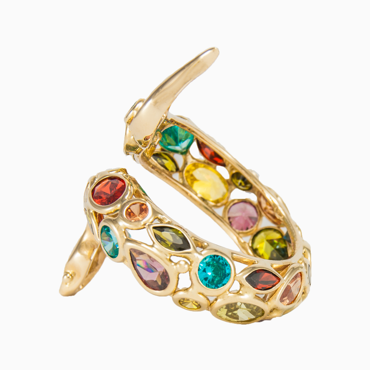 Bague Mosaïco serpent jaune femme Bagues Mosaico N.6