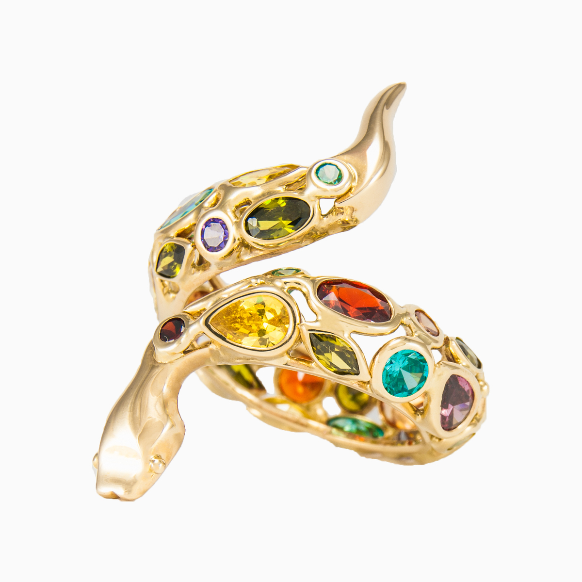 Bague Mosaïco serpent jaune femme Bagues Mosaico N.8