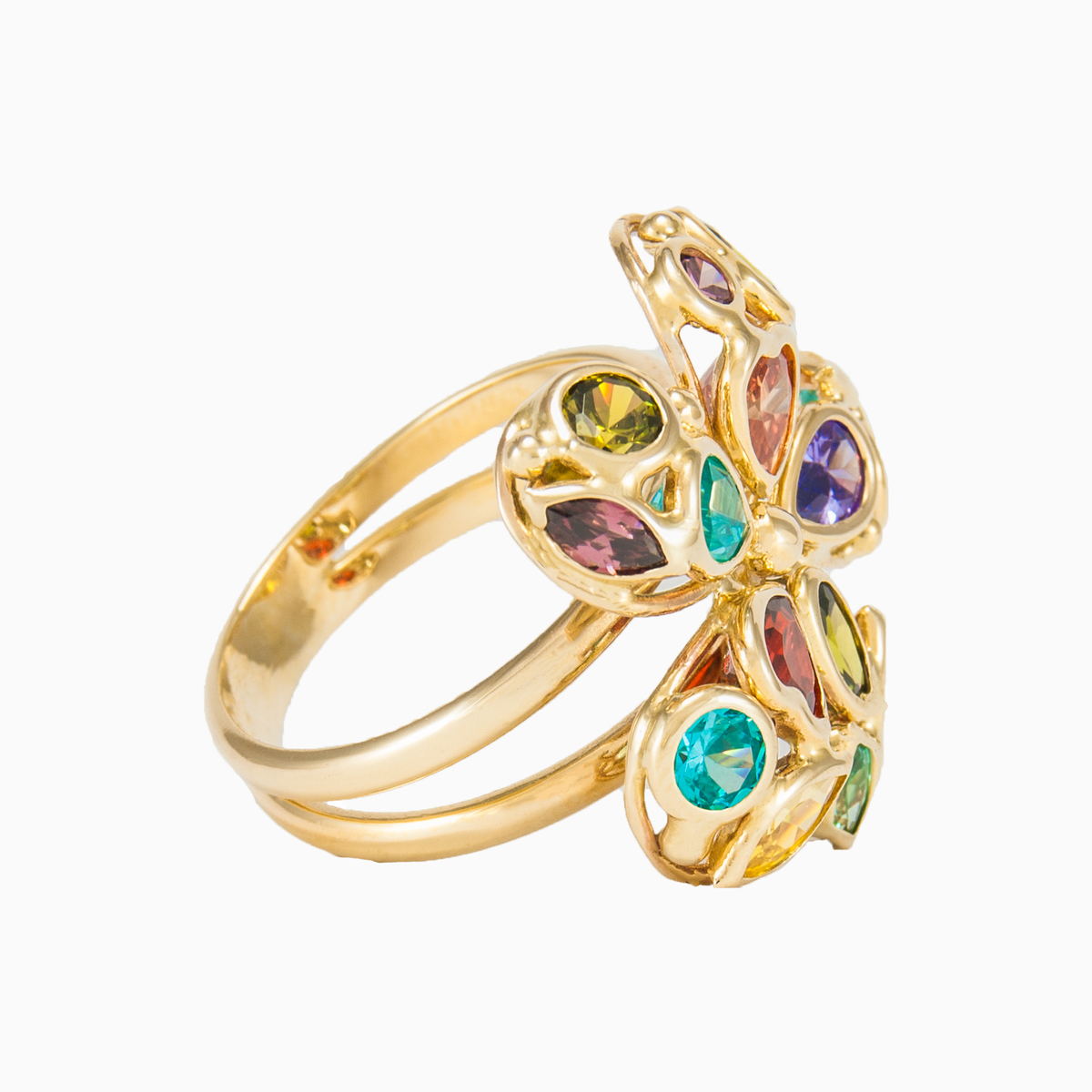 Кольцо Разноцветный цветок MOSAICO Женские Кольца Mosaico N.6