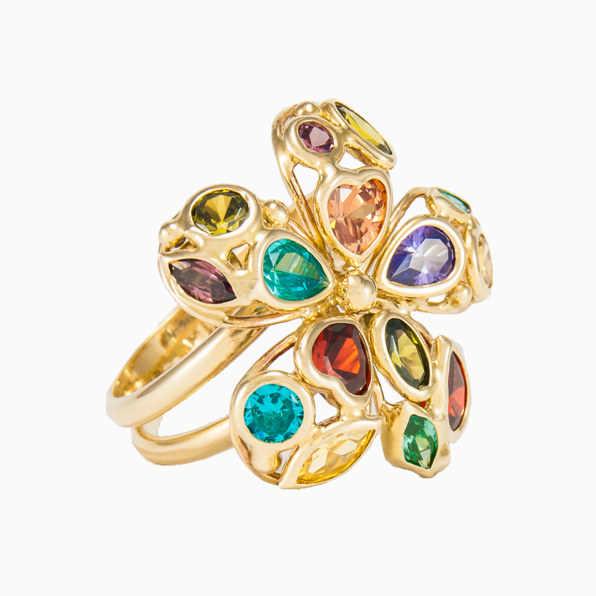 Кольцо Разноцветный цветок MOSAICO Женские Кольца Mosaico N.7